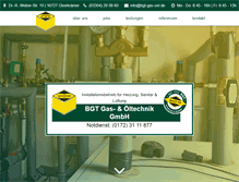 Tablet Screenshot of bgt-gas-oel.de